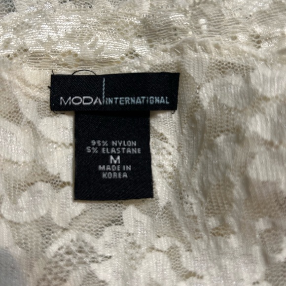 Moda International Lace Wrap Blouse - Cream - Picture 4 of 4